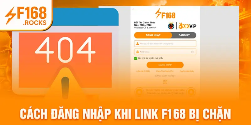 Cách đăng nhập khi link F168 bị chặn